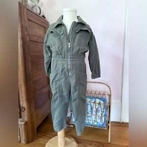Kids Olive Green Jumpsuit